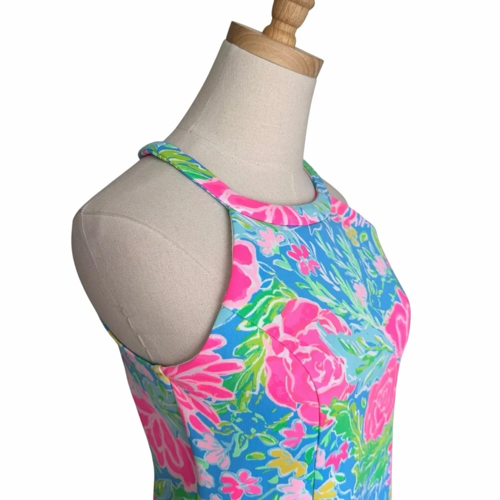 Lilly Pulitzer Sophelia Floral Dress Blue Pink Size Girl’s 16